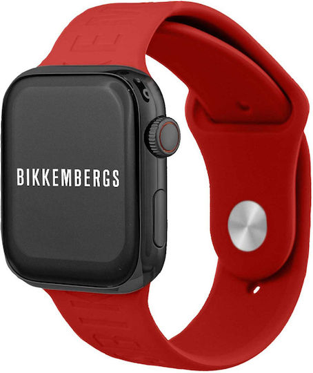 Bikkembergs BK14 Small Aluminium Smartwatch with Heart Rate Monitor (Red Silicone Strap) view 2