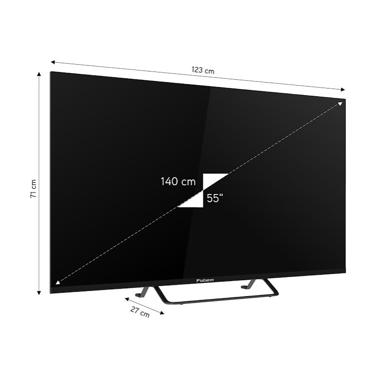 Fobem Smart TV 55 Inch 4K Ultra HD QLED MT55EG8000QF HDR 2022 view 7