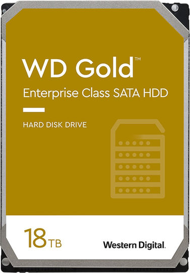 Western Digital Gold 18TB HDD Hard Drive 3.5" SATA III 7200rpm with 512MB Cache for Desktop / NAS / Server WD181KRYZ view 2