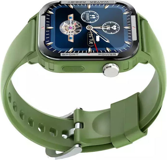 Nubi G96 Smartwatch with Heart Rate Monitor (Green) view 3