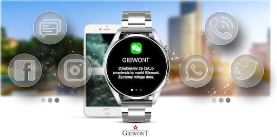 Giewont 450-6 Smartwatch with Heart Rate Monitor (Silver) vue 7