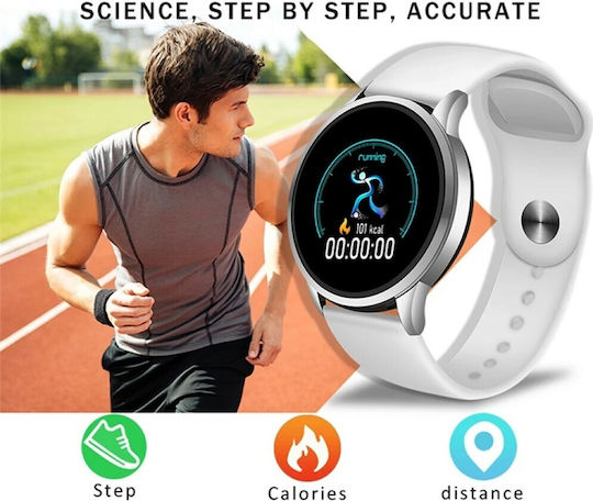 Lige BW0072 45mm Smartwatch with Heart Rate Monitor (White) view 5