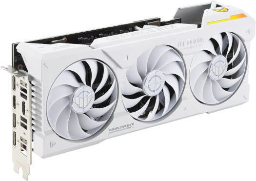 Asus GeForce RTX 4070 Ti Super 16GB GDDR6X TUF Gaming White OC Edition Graphics Card view 3