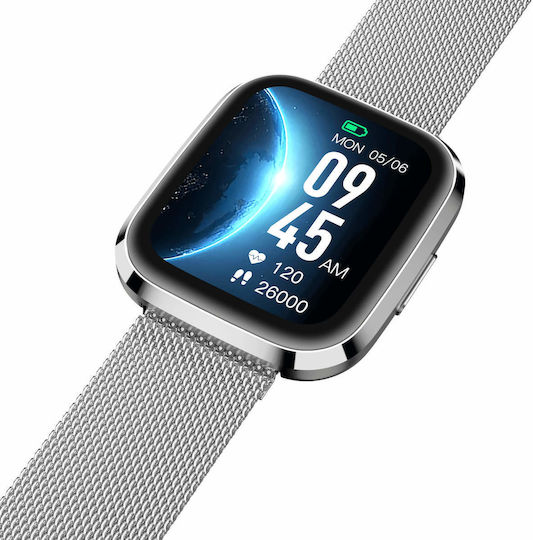 Garett GRC STYLE Smartwatch with Heart Rate Monitor (Silver Steel) view 2