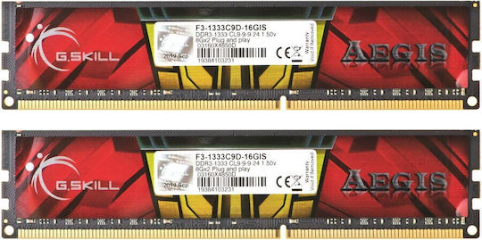 G.Skill Aegis DDR3 16GB RAM with 2x8GB Modules and Speed 1333 for Desktop F3-1333C9D-16GIS view 6