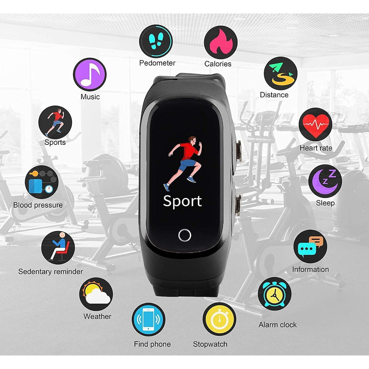 Alista Home N8 Smartwatch with Heart Rate Monitor (Black) view 4