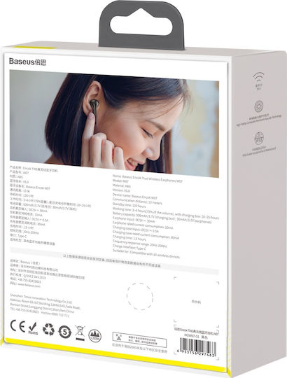 Baseus Encok W07 In-ear Bluetooth Handsfree Earphones with Charging Case Black view 6
