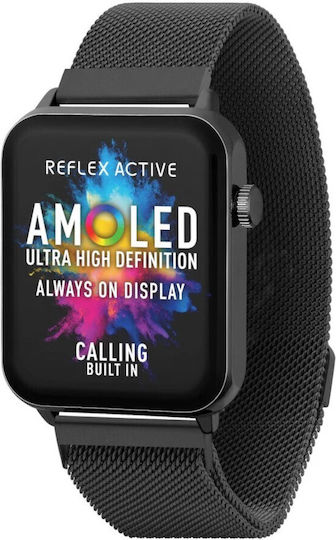 Reflex Active Series 30 36mm Smartwatch with Heart Rate Monitor (Black Mesh)