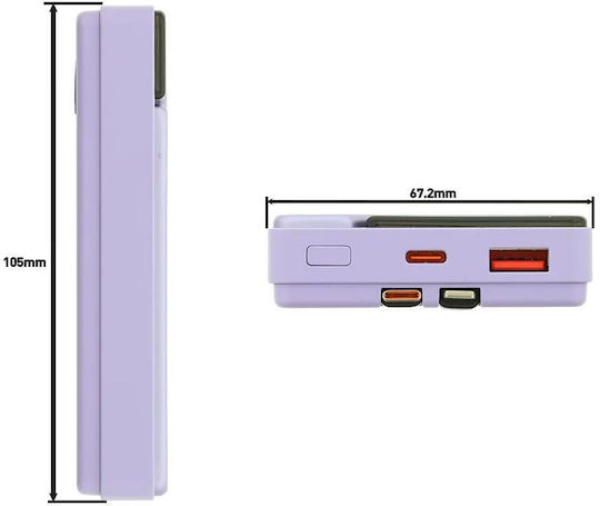Tellur Power Bank 10000mAh Power Delivery / Quick Charge 3.0 Purple view 7