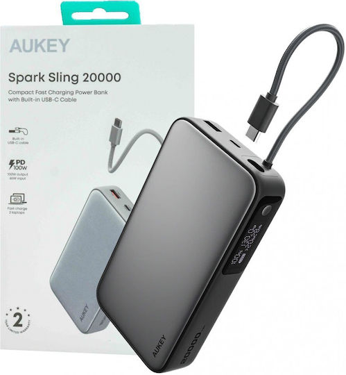 Aukey PB-Y48 Power Bank 20000mAh 130W with USB-A Port and USB-C Port Power Delivery