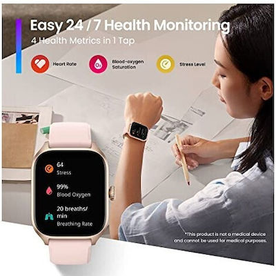 Amazfit GTS 4 Aluminium 43mm Waterproof Smartwatch with Heart Rate Monitor (Misty White) view 4