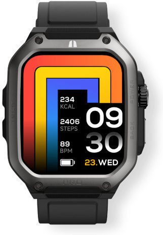Egoboo GeoLander Smartwatch with Heart Rate Monitor (Black) view 3