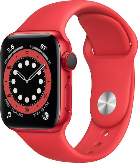 Apple Watch Series 6 Aluminium 44mm Waterproof with Heart Rate Monitor (Product Red) view 2