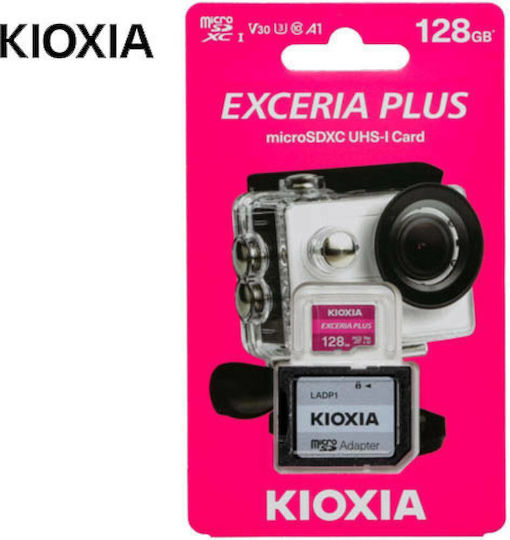Kioxia Exceria Plus microSDXC 128GB Class 10 U3 V30 A1 UHS-I view 3