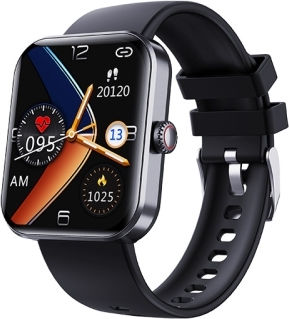 F57l 1.91 Inch Color Screen Smart Watch Support Heart Rate Monitoring Blood Pressure Monitoring Black view 1