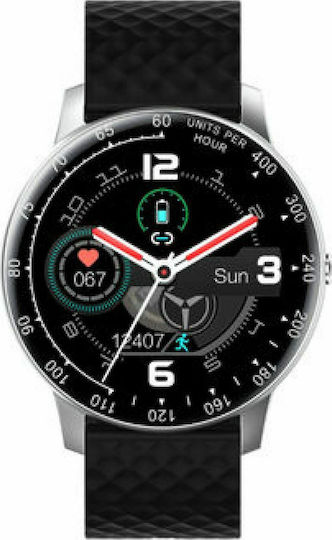 H30 Smartwatch with Heart Rate Monitor (Black) vue 4