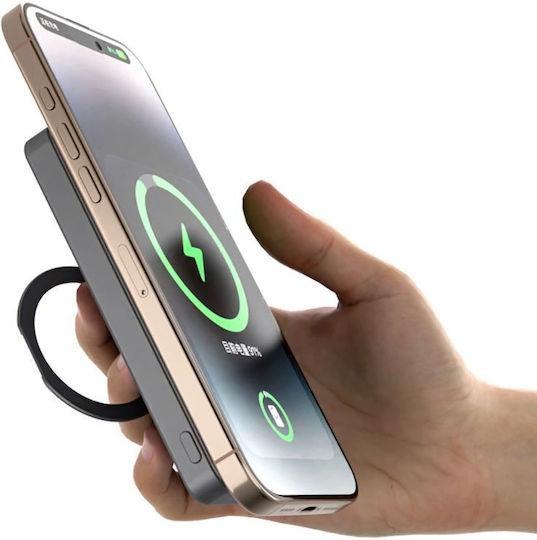 Dudao K28S MagSafe Power Bank 5000mAh 20W with USB-C Port Power Delivery Gray view 3