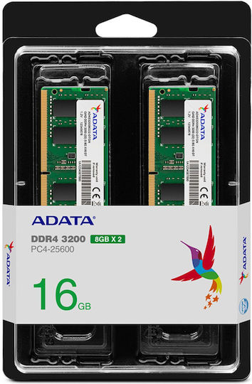 Adata DDR4 16GB RAM with 2x8GB Modules for Laptop AD4S32008G22-DTGN view 1
