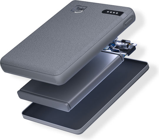 3MK Pocket Power Bank 5000mAh 12W with USB-C Port Gray vue 9