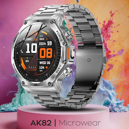 Microwear AK82 Smartwatch (Silver) view 2