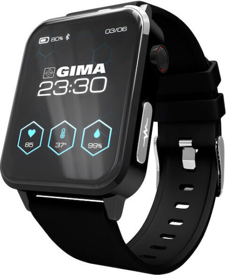 Hamed Quadrant Smartwatch with Heart Rate Monitor (Black) view 1