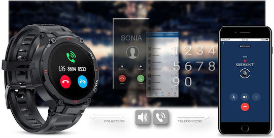 Giewont 430-1 Smartwatch with Heart Rate Monitor (Black) view 3