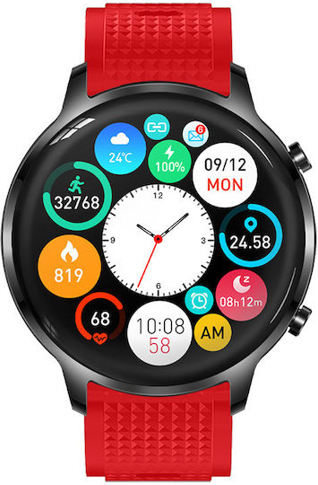 Bluetech S06 Smartwatch with Heart Rate Monitor (Red)