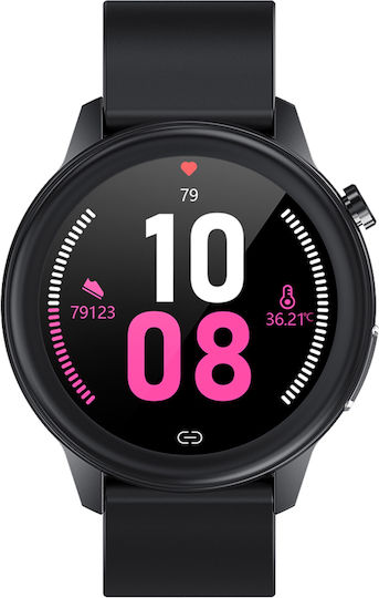 Aiwa SW-500 Smartwatch with Heart Rate Monitor (Black) view 3