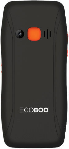 Egoboo EasyCall 4G Single SIM Mobile with Large Buttons Black view 4