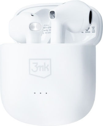 3MK MovePods In-ear Bluetooth Handsfree Earphones with Sweat Resistance and Charging Case White view 2