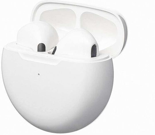 Strado Pro 6 In-ear Bluetooth Handsfree Earphones with Charging Case White view 1