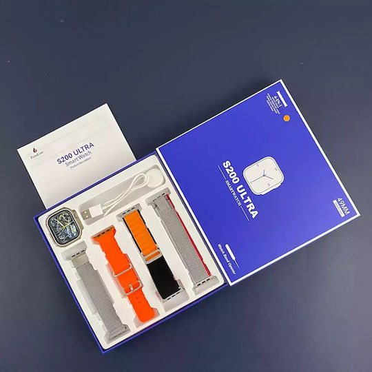 S200 ULTRA Smartwatch with Heart Rate Monitor (Orange)