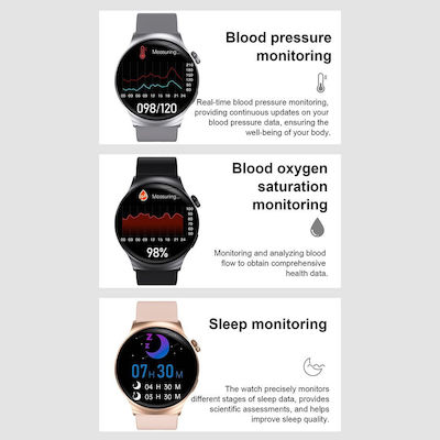 NO.1 DT4 Mate 45mm Smartwatch with Heart Rate Monitor (Black) view 6