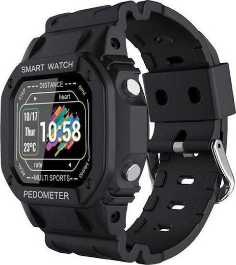 SQR I2 Smartwatch with Heart Rate Monitor (Black) view 4