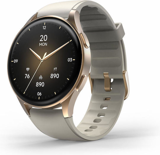 HAMA 8900 Waterproof Smartwatch with Heart Rate Monitor (Gray-Gold) view 4