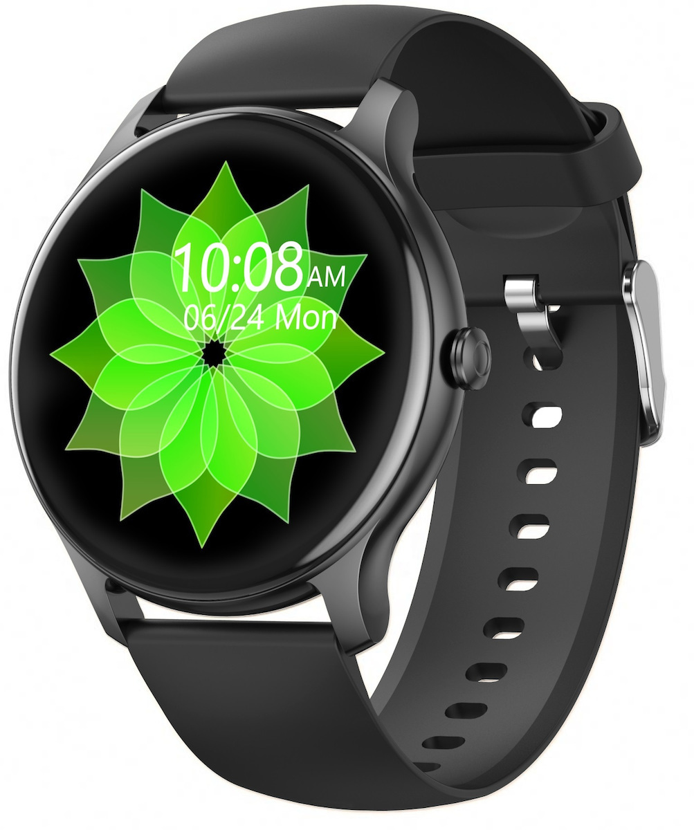 FUN FiT Aluminium Smartwatch with Heart Rate Monitor (Black)