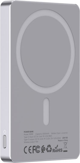 Vidvie PB789 MagSafe Power Bank 5000mAh 20W with USB-C Port Power Delivery Gray view 2