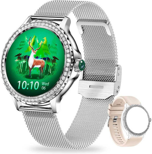 SoPrii X1-A88 Smartwatch with Heart Rate Monitor (Silver) view 1