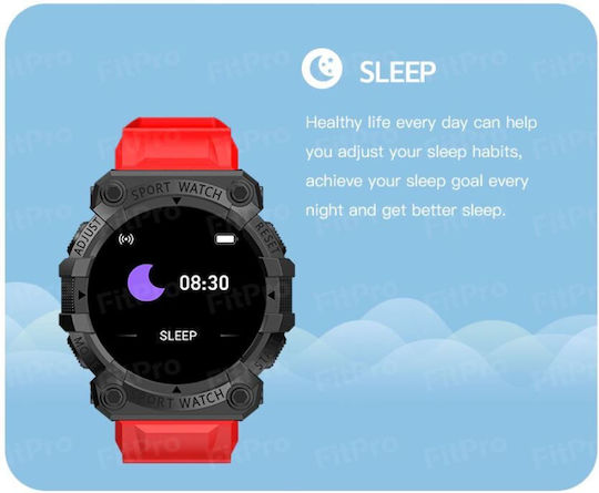 FD68S Smartwatch with Heart Rate Monitor (Pink) view 4