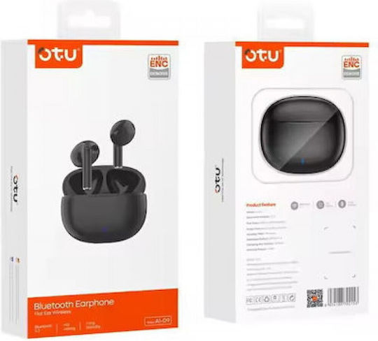 AI-09 In-ear Bluetooth Handsfree Earphones with Charging Case Black view 1