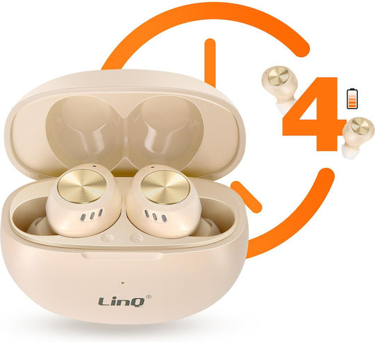 LinQ R9566 In-ear Bluetooth Handsfree Earphones Beige view 3