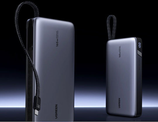 Ugreen PB726 Power Bank 25000mAh 165W with USB-A Port and 3 USB-C Power Delivery Ports Gray view 5