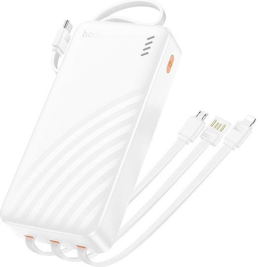 Hoco J146A Power Bank 10000mAh with USB-A Port and USB-C Port White vista 2