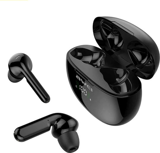 Awei T15P In-ear Bluetooth Handsfree Earphones with Charging Case Black view 9
