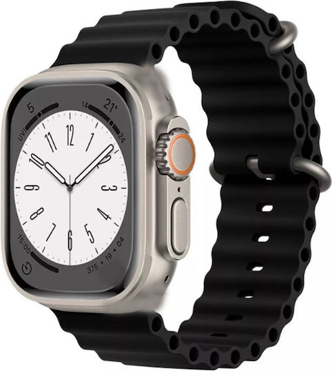 Max W9 Ultra 49mm Smartwatch with Heart Rate Monitor (Black)