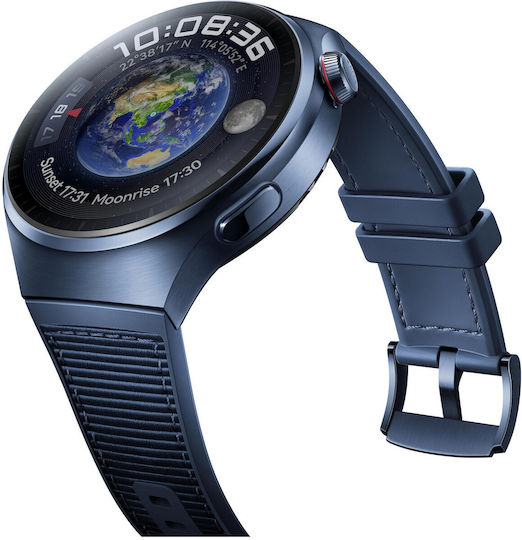 Huawei Watch 4 Pro Stainless Steel 48mm Waterproof with eSIM and Heart Rate Monitor (Blue) view 8