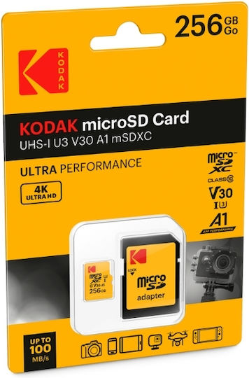 Kodak Ultra Performance microSDXC 64GB U3 V30 A1 UHS-III 95MB/s with Adapter view 4