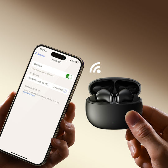 Joyroom JR-FN1 In-ear Bluetooth Handsfree Earphones with Charging Case Black vue 9