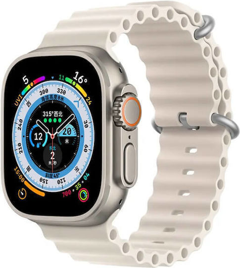 T800 Ultra 44mm Smartwatch with Heart Rate Monitor (Gray) view 1
