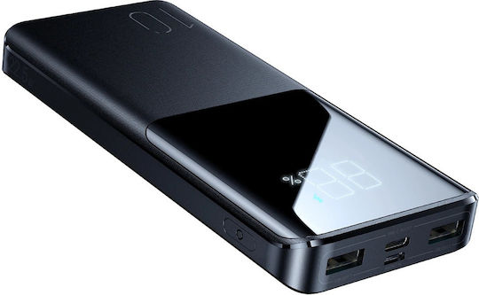 Joyroom JR-QP191 Power Bank 10000mAh 22.5W with 2 USB-A Ports and USB-C Port Black